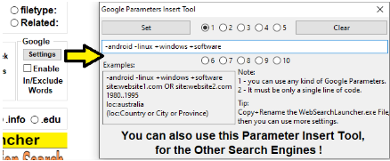 google parameters tips